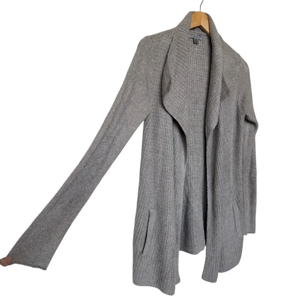 Barefoot Dreams Women's Gray CozyChic Lite Cardigan Sweater Size S Comfy Casual